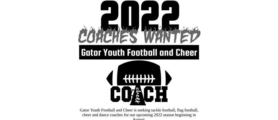 Coaches Wanted (football & cheer)